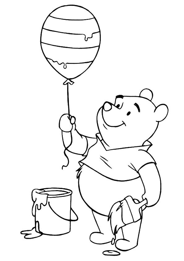 Plansa de colorat cu Balon Zburator 20 13